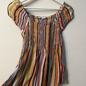 Dr2 xs top striped y2k festival feminine